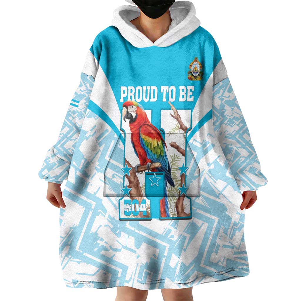Honduras Independence Day Wearable Blanket Hoodie 504 Proud Scarlet Macaw - Wonder Print Shop