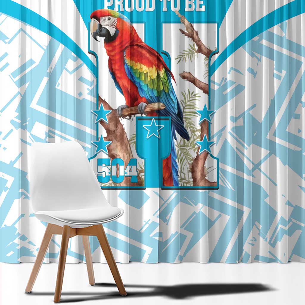 Honduras Independence Day Window Curtain 504 Proud Scarlet Macaw - Wonder Print Shop