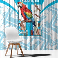 Honduras Independence Day Window Curtain 504 Proud Scarlet Macaw - Wonder Print Shop
