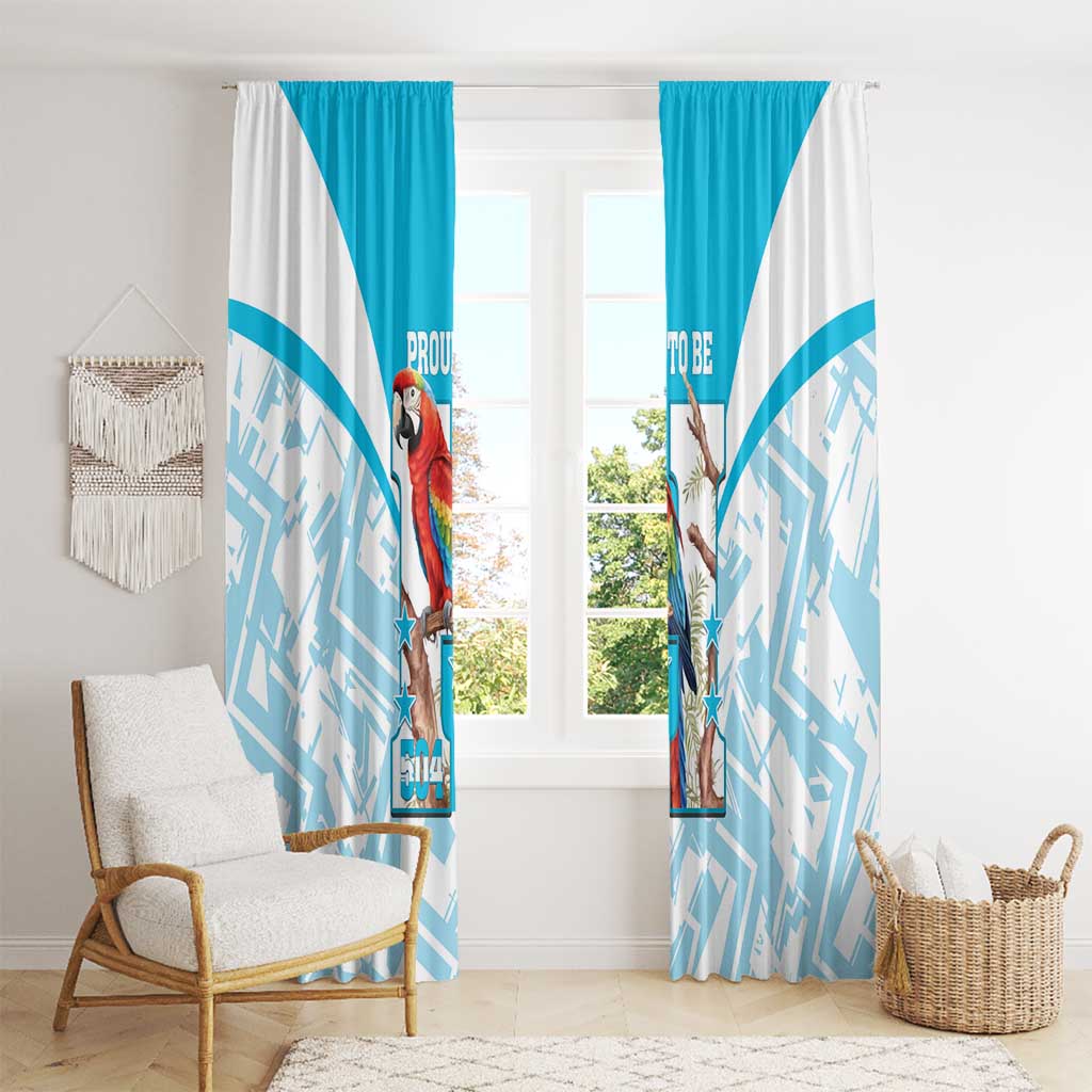 Honduras Independence Day Window Curtain 504 Proud Scarlet Macaw - Wonder Print Shop