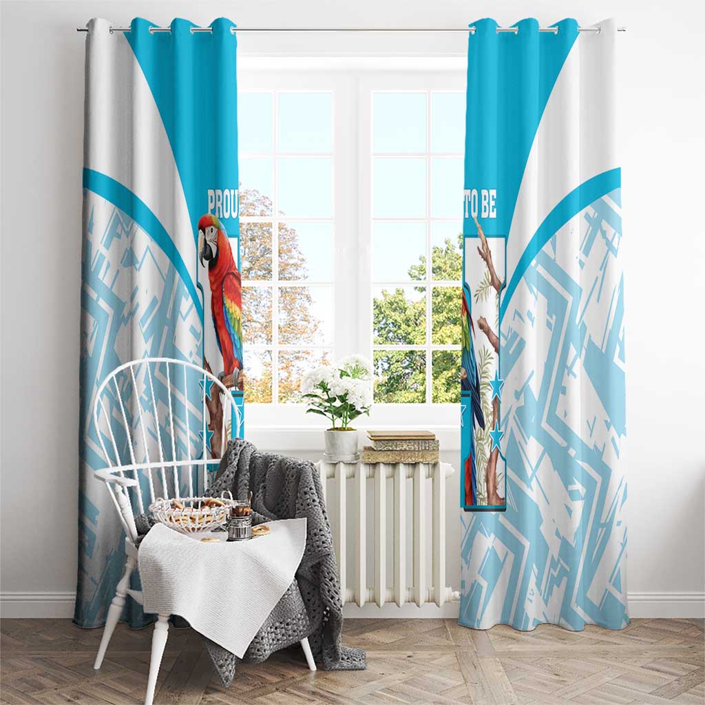 Honduras Independence Day Window Curtain 504 Proud Scarlet Macaw - Wonder Print Shop