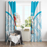 Honduras Independence Day Window Curtain 504 Proud Scarlet Macaw - Wonder Print Shop