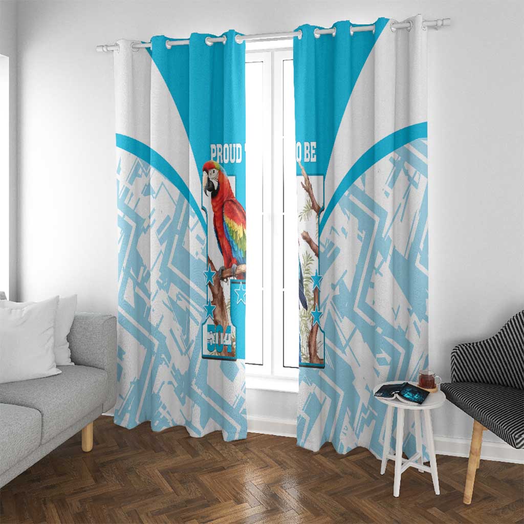Honduras Independence Day Window Curtain 504 Proud Scarlet Macaw - Wonder Print Shop