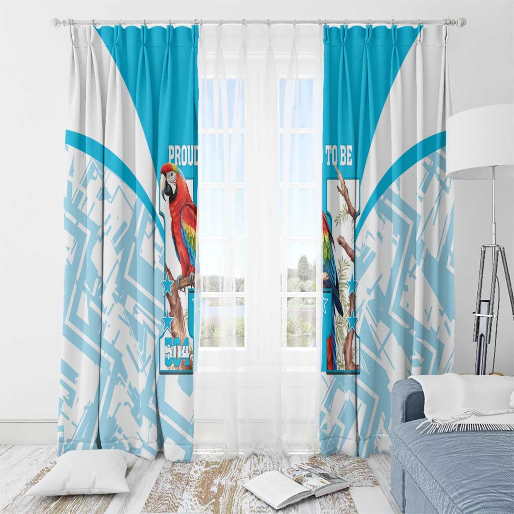 Honduras Independence Day Window Curtain 504 Proud Scarlet Macaw - Wonder Print Shop