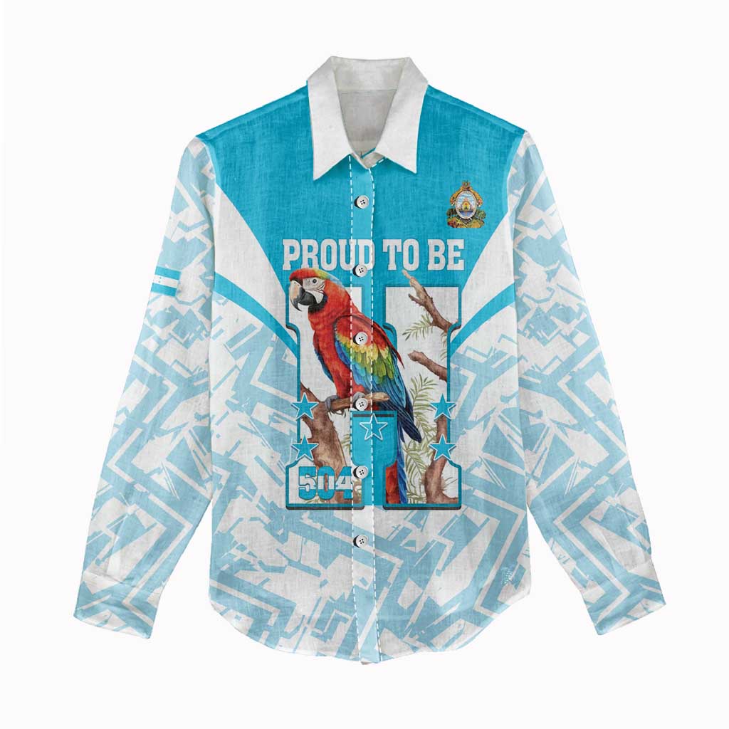 Honduras Independence Day Women Casual Shirt 504 Proud Scarlet Macaw - Wonder Print Shop