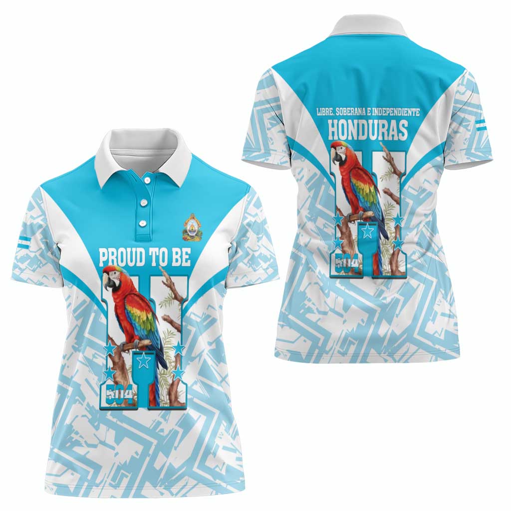 Honduras Independence Day Women Polo Shirt 504 Proud Scarlet Macaw - Wonder Print Shop