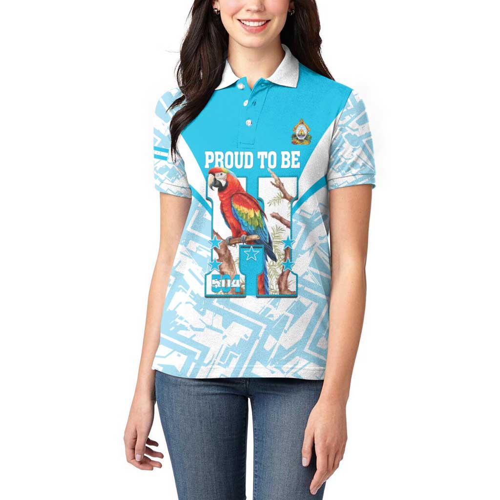 Honduras Independence Day Women Polo Shirt 504 Proud Scarlet Macaw - Wonder Print Shop