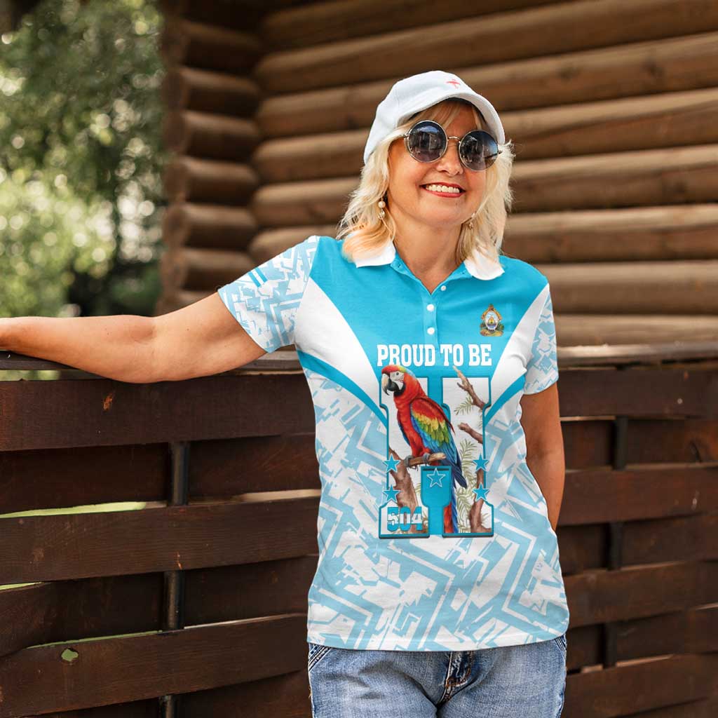 Honduras Independence Day Women Polo Shirt 504 Proud Scarlet Macaw - Wonder Print Shop