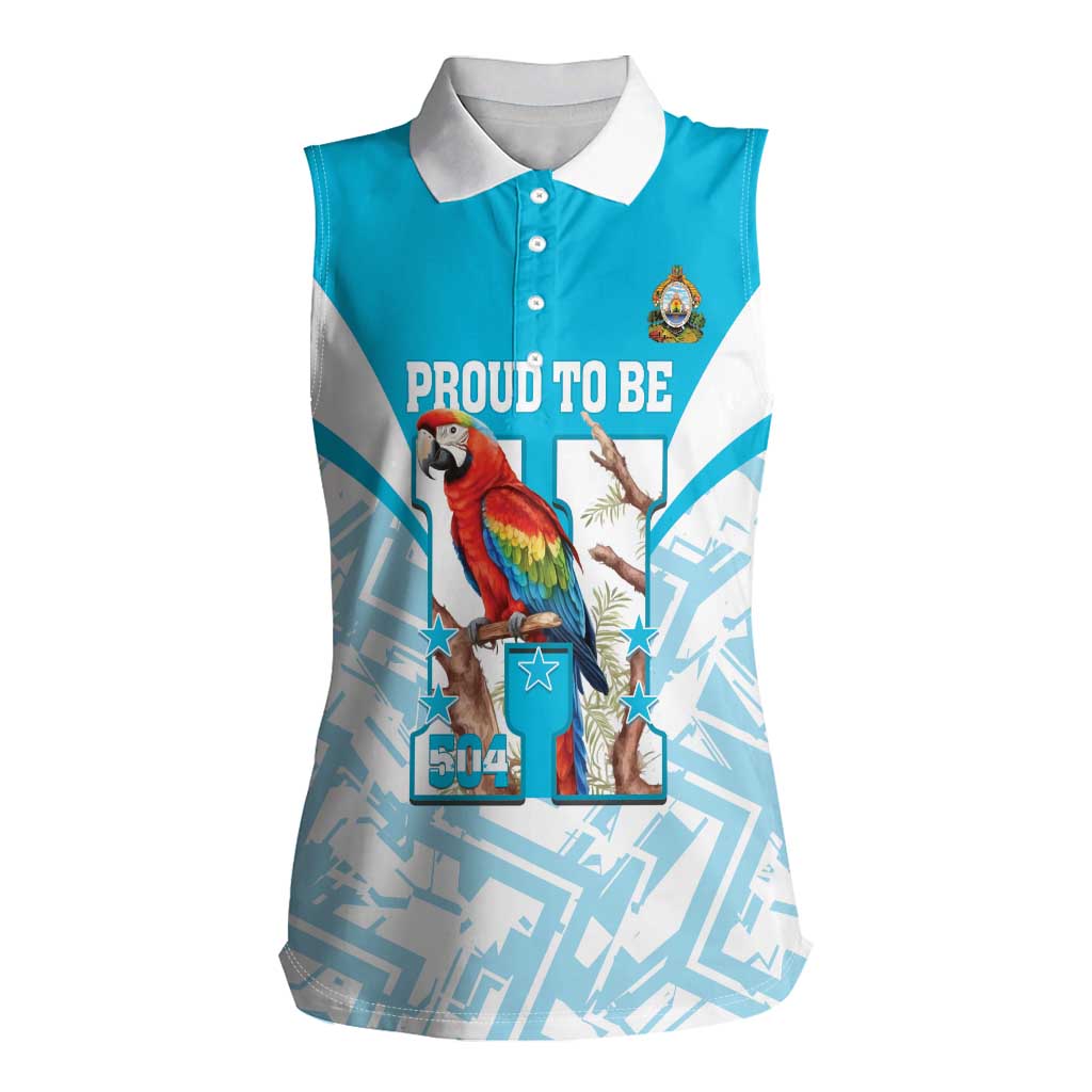 Honduras Independence Day Women Sleeveless Polo Shirt 504 Proud Scarlet Macaw - Wonder Print Shop