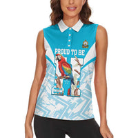 Honduras Independence Day Women Sleeveless Polo Shirt 504 Proud Scarlet Macaw - Wonder Print Shop