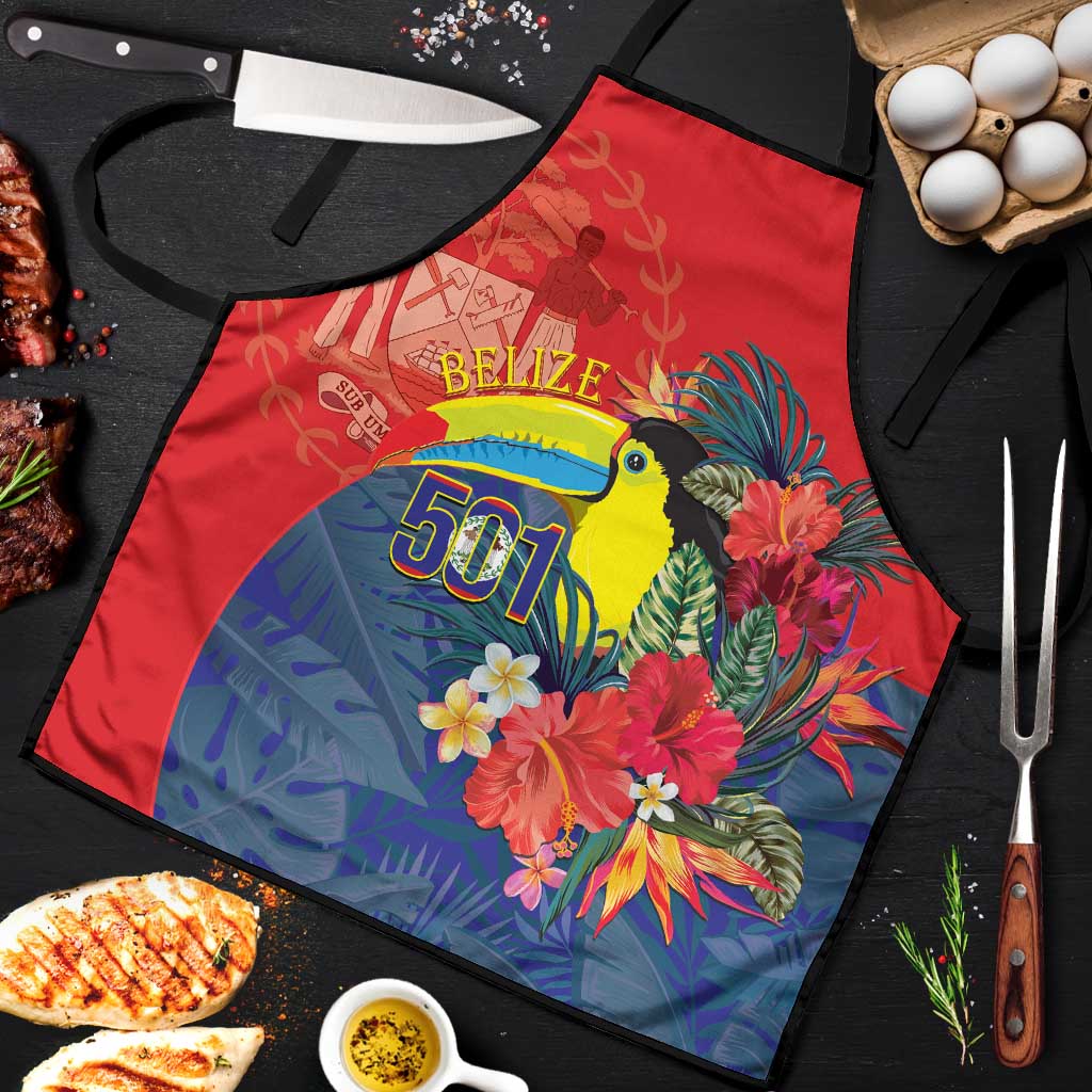 Belize Independence Day Apron 501 Proud Keel Billed Toucan Tropical - Wonder Print Shop