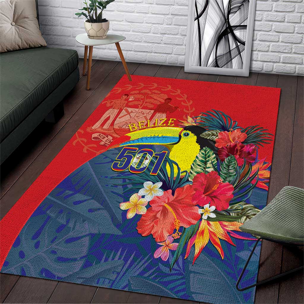 Belize Independence Day Area Rug 501 Proud Keel Billed Toucan Tropical - Wonder Print Shop