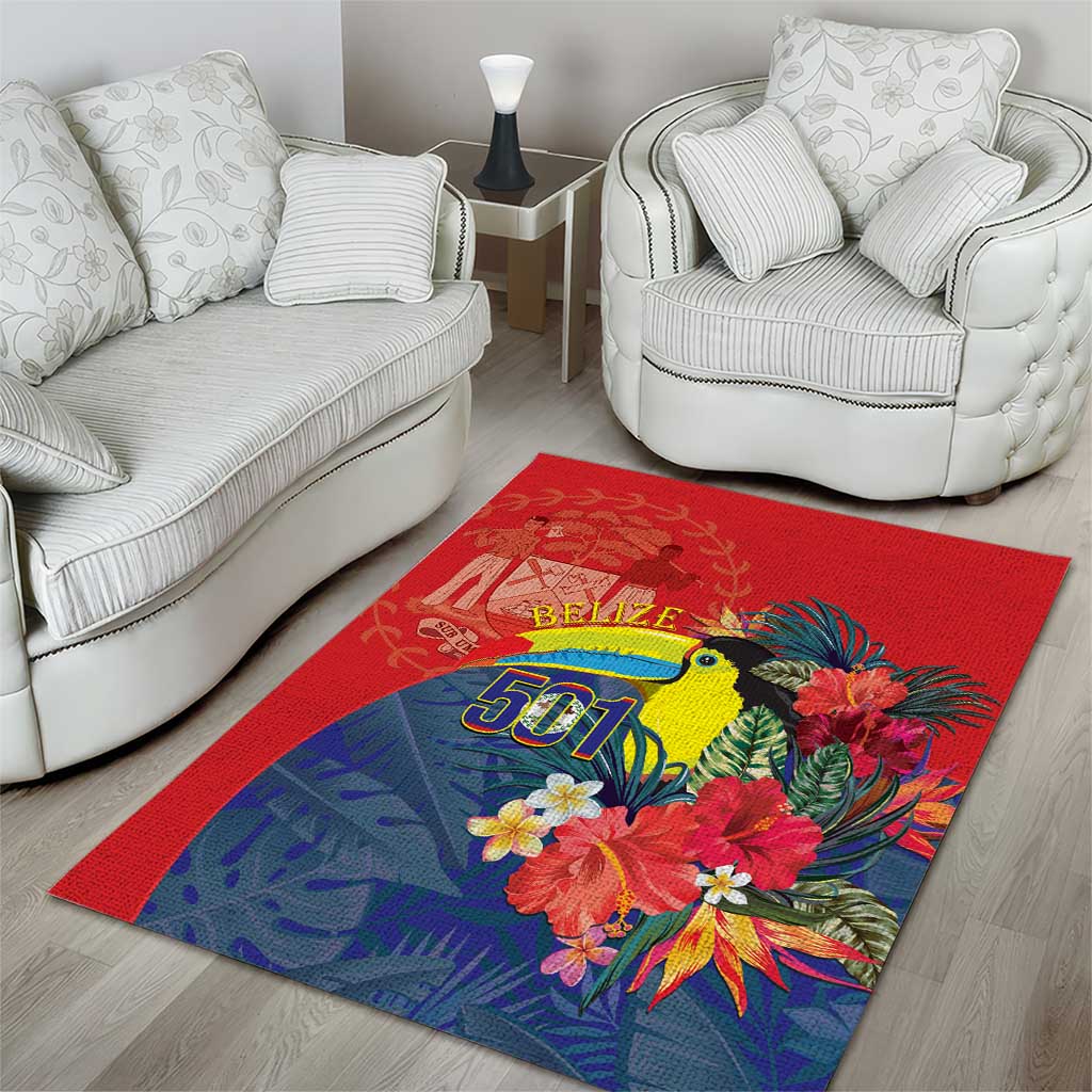 Belize Independence Day Area Rug 501 Proud Keel Billed Toucan Tropical - Wonder Print Shop