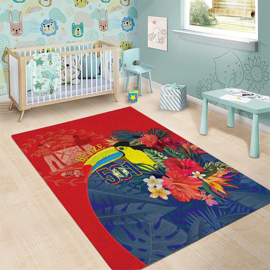 Belize Independence Day Area Rug 501 Proud Keel Billed Toucan Tropical - Wonder Print Shop