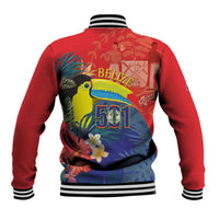 Belize Independence Day Baseball Jacket 501 Proud Keel Billed Toucan Tropical - Wonder Print Shop