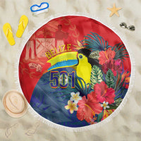 Belize Independence Day Beach Blanket 501 Proud Keel Billed Toucan Tropical - Wonder Print Shop