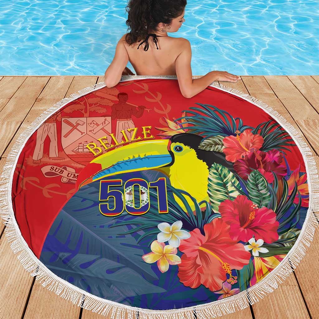 Belize Independence Day Beach Blanket 501 Proud Keel Billed Toucan Tropical - Wonder Print Shop