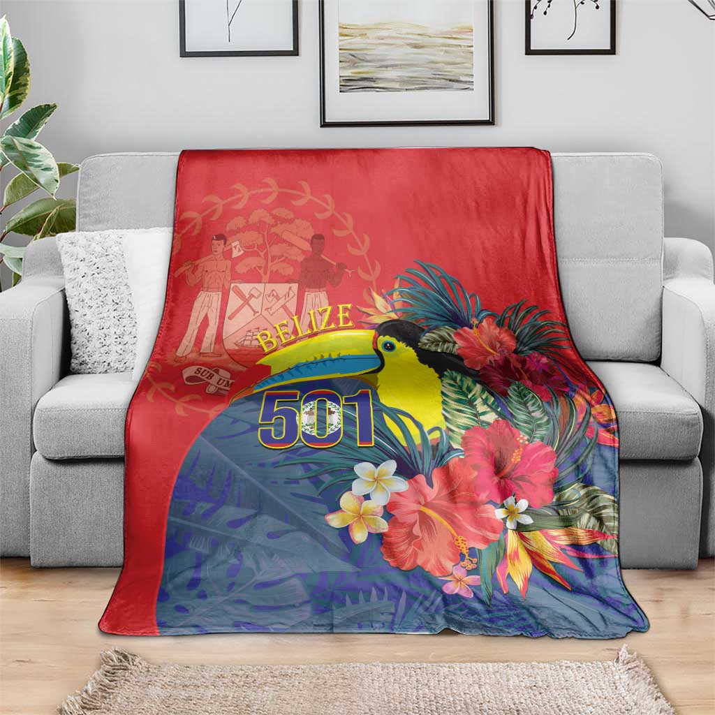Belize Independence Day Blanket 501 Proud Keel Billed Toucan Tropical - Wonder Print Shop