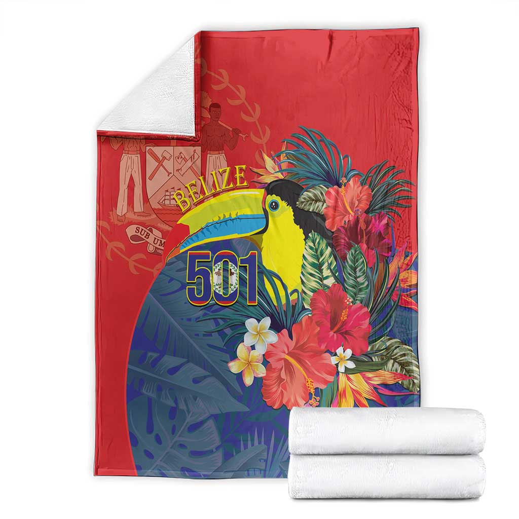 Belize Independence Day Blanket 501 Proud Keel Billed Toucan Tropical - Wonder Print Shop
