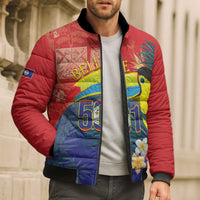 Belize Independence Day Bomber Puffer Jacket 501 Proud Keel Billed Toucan Tropical - Wonder Print Shop