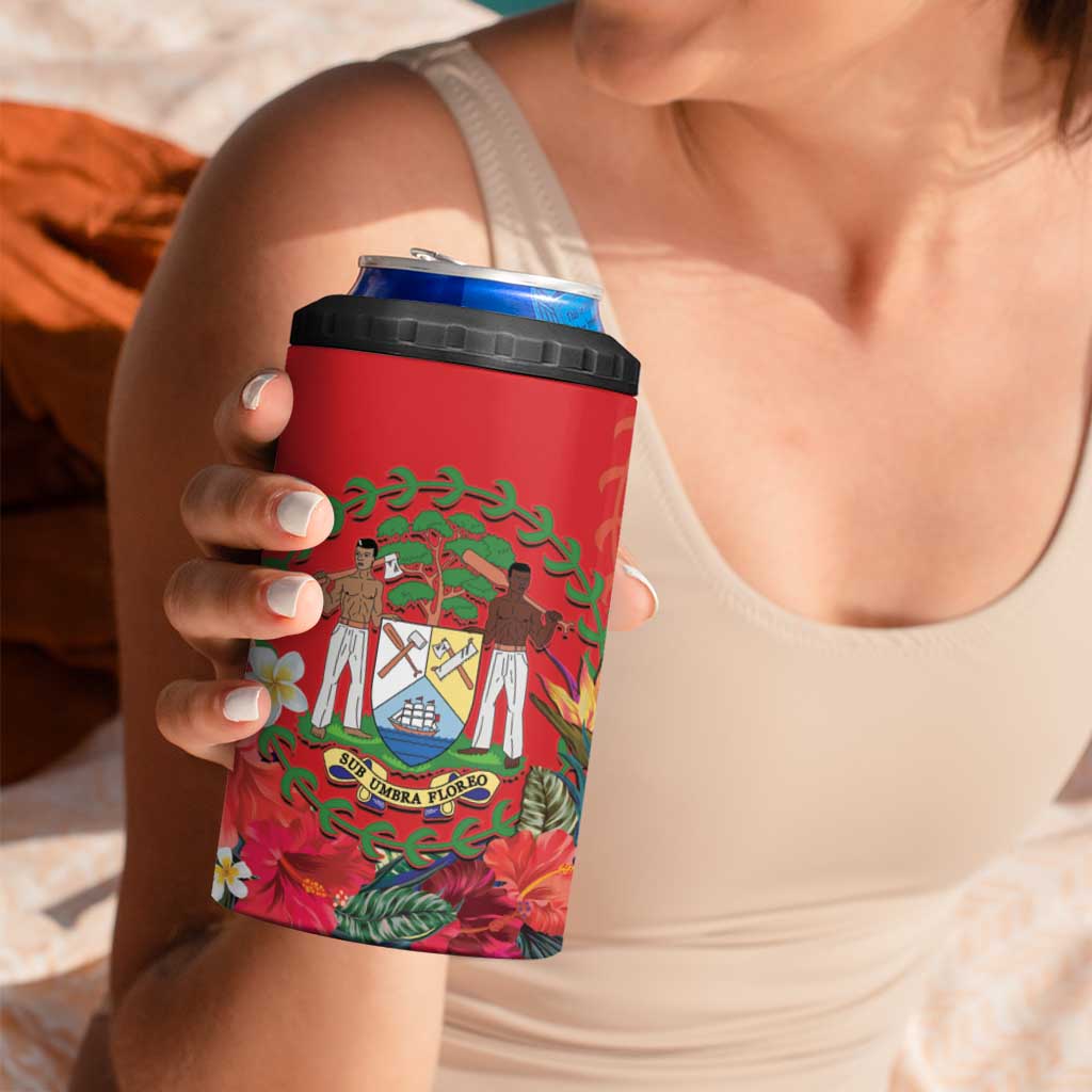 Belize Independence Day 4 in 1 Can Cooler Tumbler 501 Proud Keel Billed Toucan Tropical - Wonder Print Shop