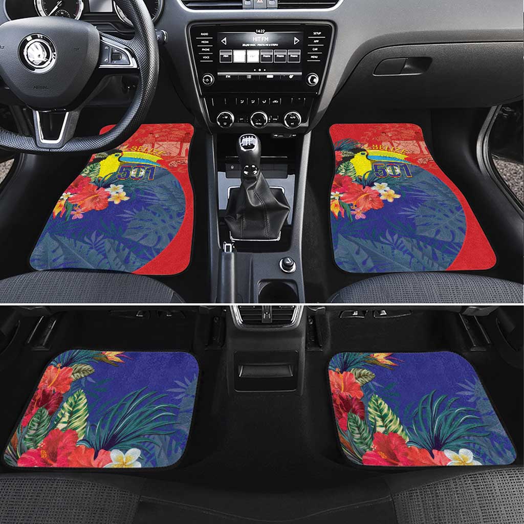 Belize Independence Day Car Mats 501 Proud Keel Billed Toucan Tropical - Wonder Print Shop