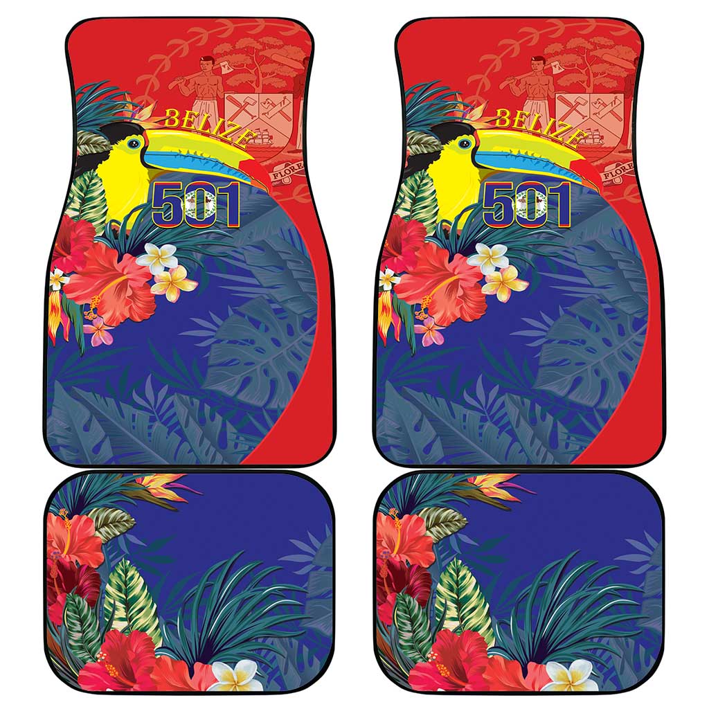 Belize Independence Day Car Mats 501 Proud Keel Billed Toucan Tropical - Wonder Print Shop