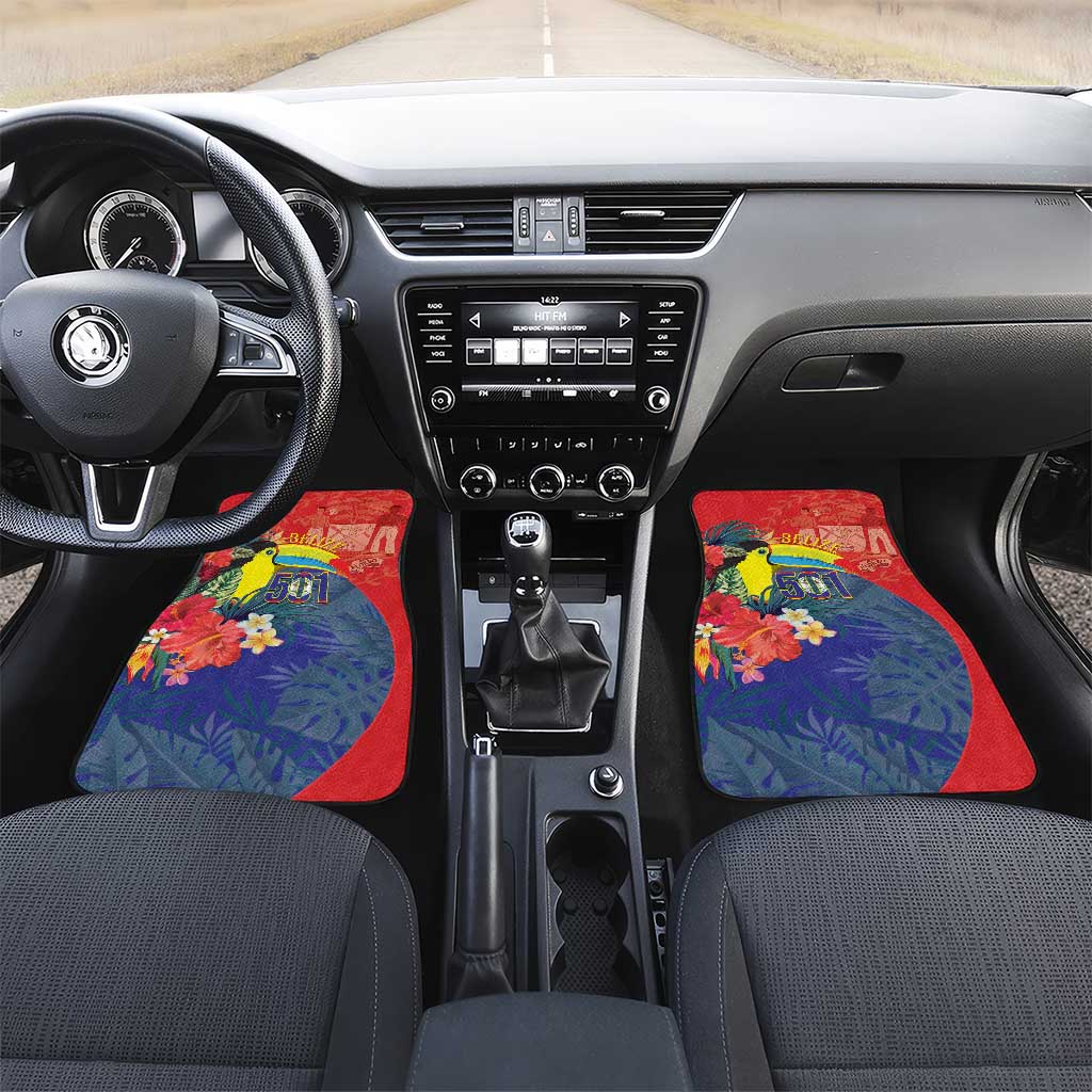 Belize Independence Day Car Mats 501 Proud Keel Billed Toucan Tropical - Wonder Print Shop