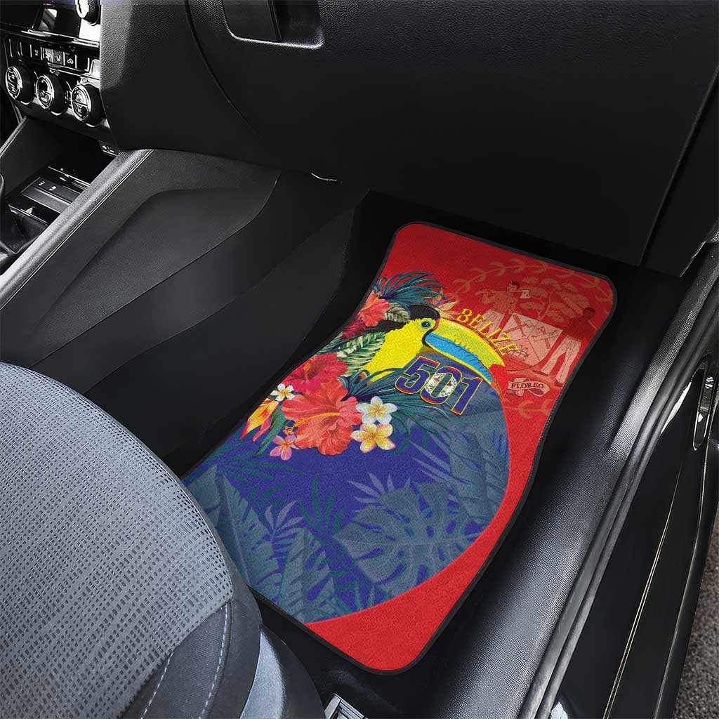 Belize Independence Day Car Mats 501 Proud Keel Billed Toucan Tropical - Wonder Print Shop