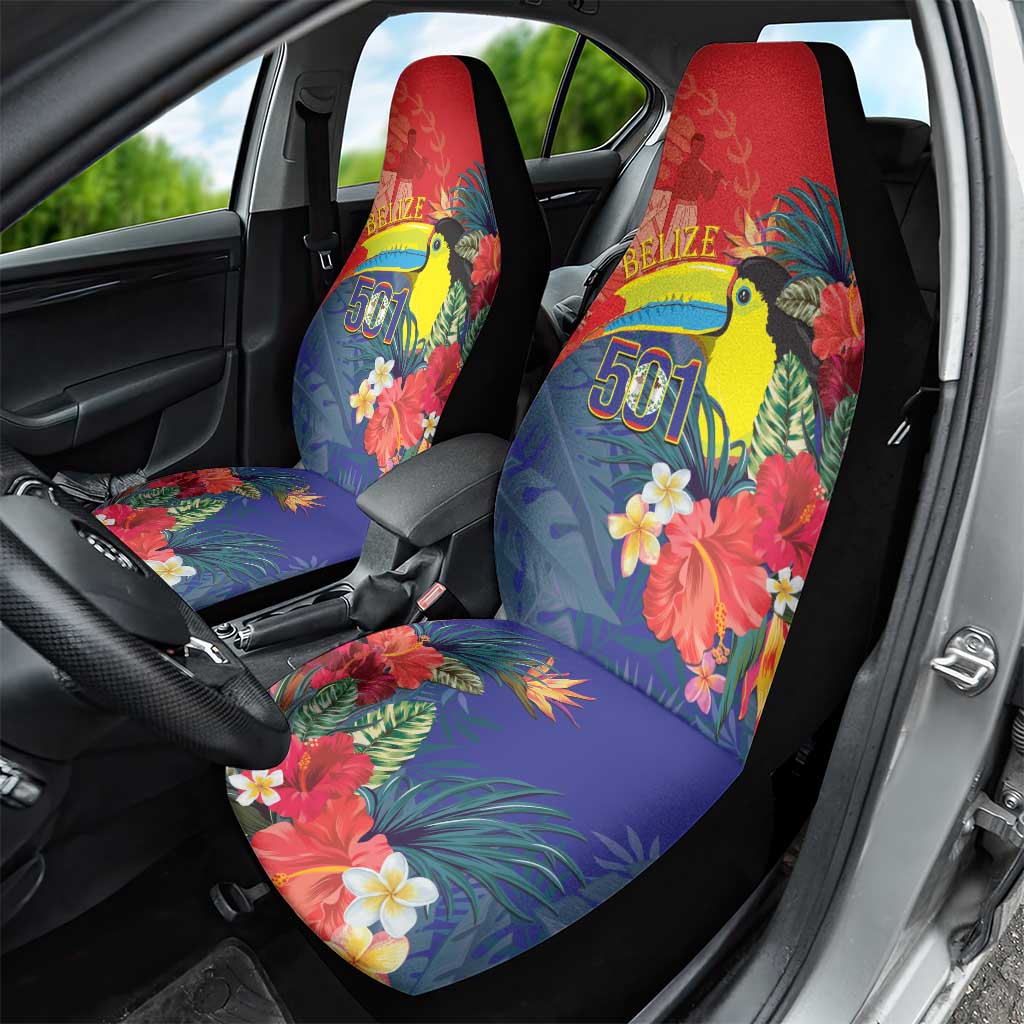 Belize Independence Day Car Seat Cover 501 Proud Keel Billed Toucan Tropical - Wonder Print Shop