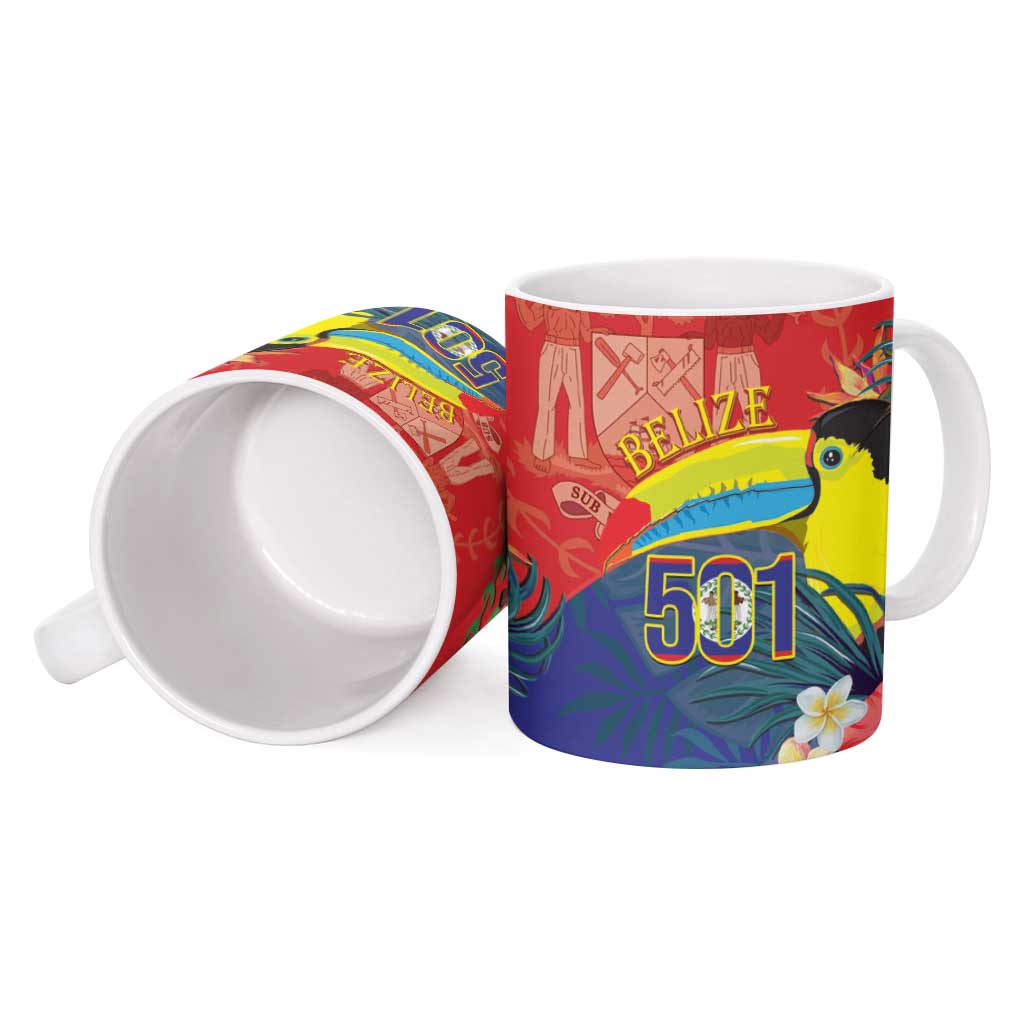 Belize Independence Day Ceramic Mug 501 Proud Keel Billed Toucan Tropical - Wonder Print Shop