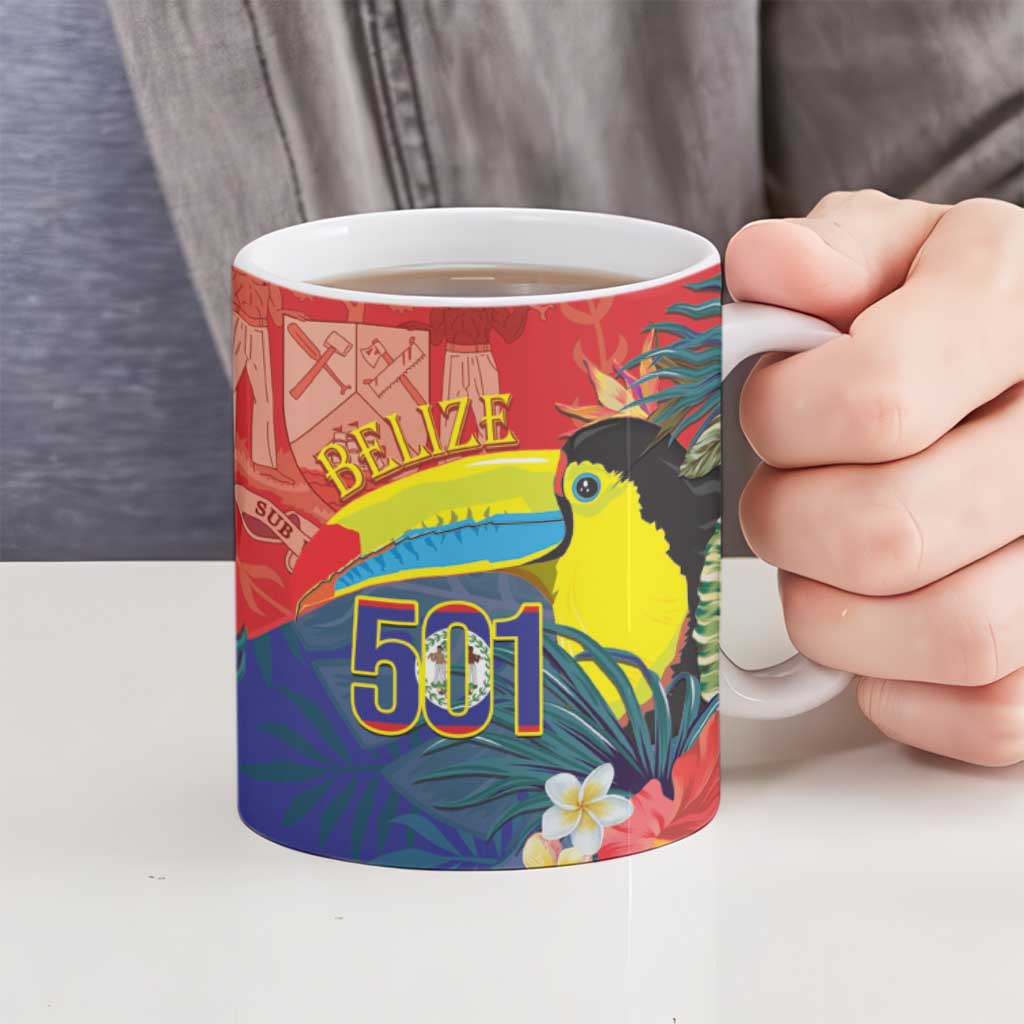 Belize Independence Day Ceramic Mug 501 Proud Keel Billed Toucan Tropical - Wonder Print Shop