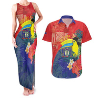 Belize Independence Day Couples Matching Tank Maxi Dress and Hawaiian Shirt 501 Proud Keel Billed Toucan Tropical - Wonder Print Shop