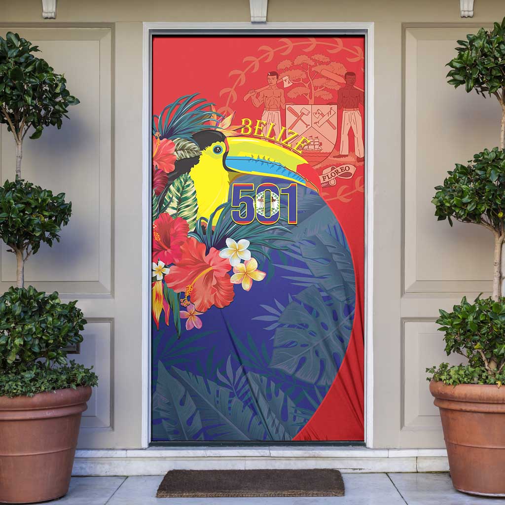 Belize Independence Day Door Cover 501 Proud Keel Billed Toucan Tropical - Wonder Print Shop