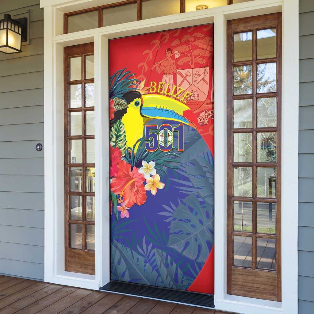Belize Independence Day Door Cover 501 Proud Keel Billed Toucan Tropical - Wonder Print Shop