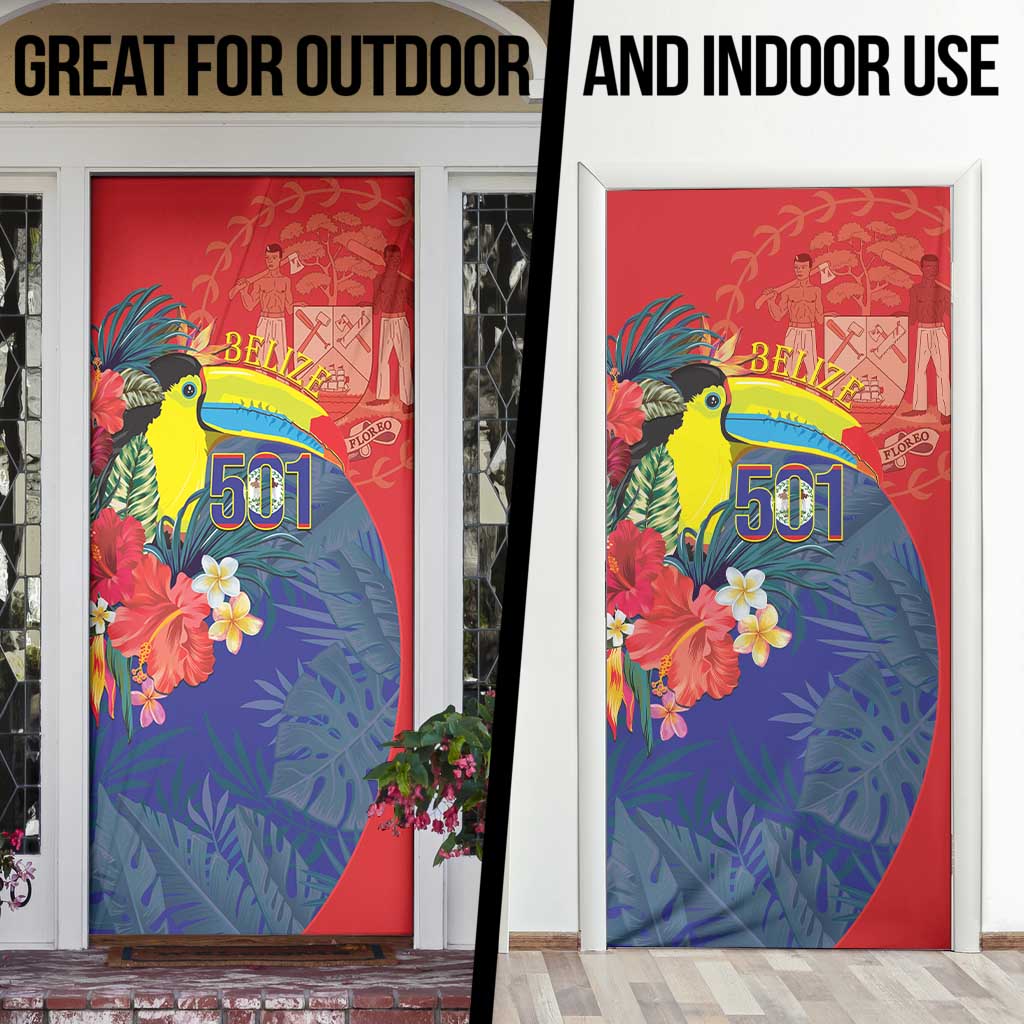 Belize Independence Day Door Cover 501 Proud Keel Billed Toucan Tropical - Wonder Print Shop