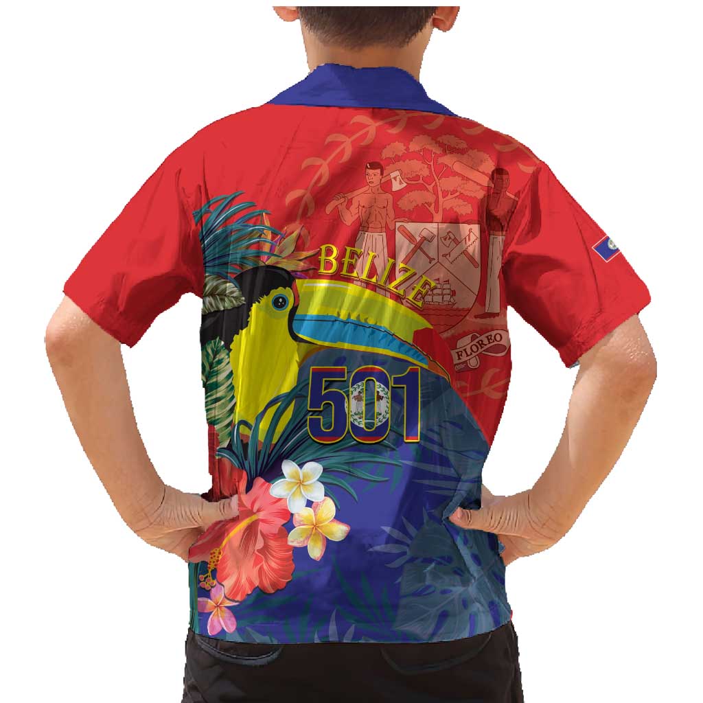 Belize Independence Day Family Matching Mermaid Dress and Hawaiian Shirt 501 Proud Keel Billed Toucan Tropical - Wonder Print Shop