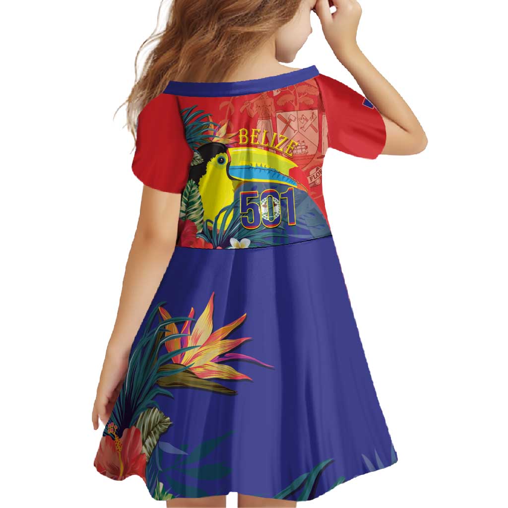Belize Independence Day Family Matching Mermaid Dress and Hawaiian Shirt 501 Proud Keel Billed Toucan Tropical - Wonder Print Shop
