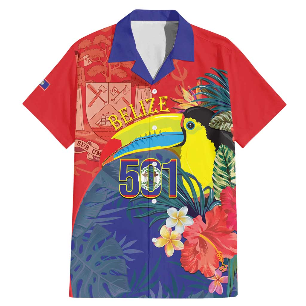 Belize Independence Day Family Matching Mermaid Dress and Hawaiian Shirt 501 Proud Keel Billed Toucan Tropical - Wonder Print Shop