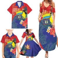 Belize Independence Day Family Matching Summer Maxi Dress and Hawaiian Shirt 501 Proud Keel Billed Toucan Tropical - Wonder Print Shop