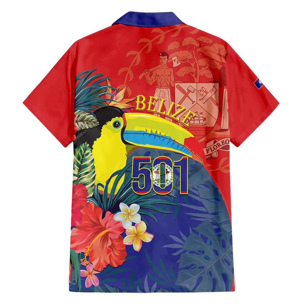 Belize Independence Day Family Matching Tank Maxi Dress and Hawaiian Shirt 501 Proud Keel Billed Toucan Tropical - Wonder Print Shop