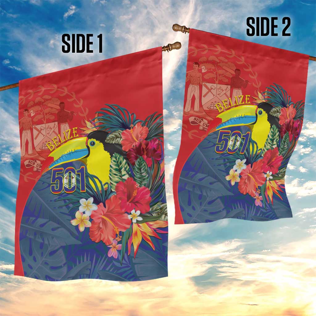 Belize Independence Day Garden Flag 501 Proud Keel Billed Toucan Tropical - Wonder Print Shop