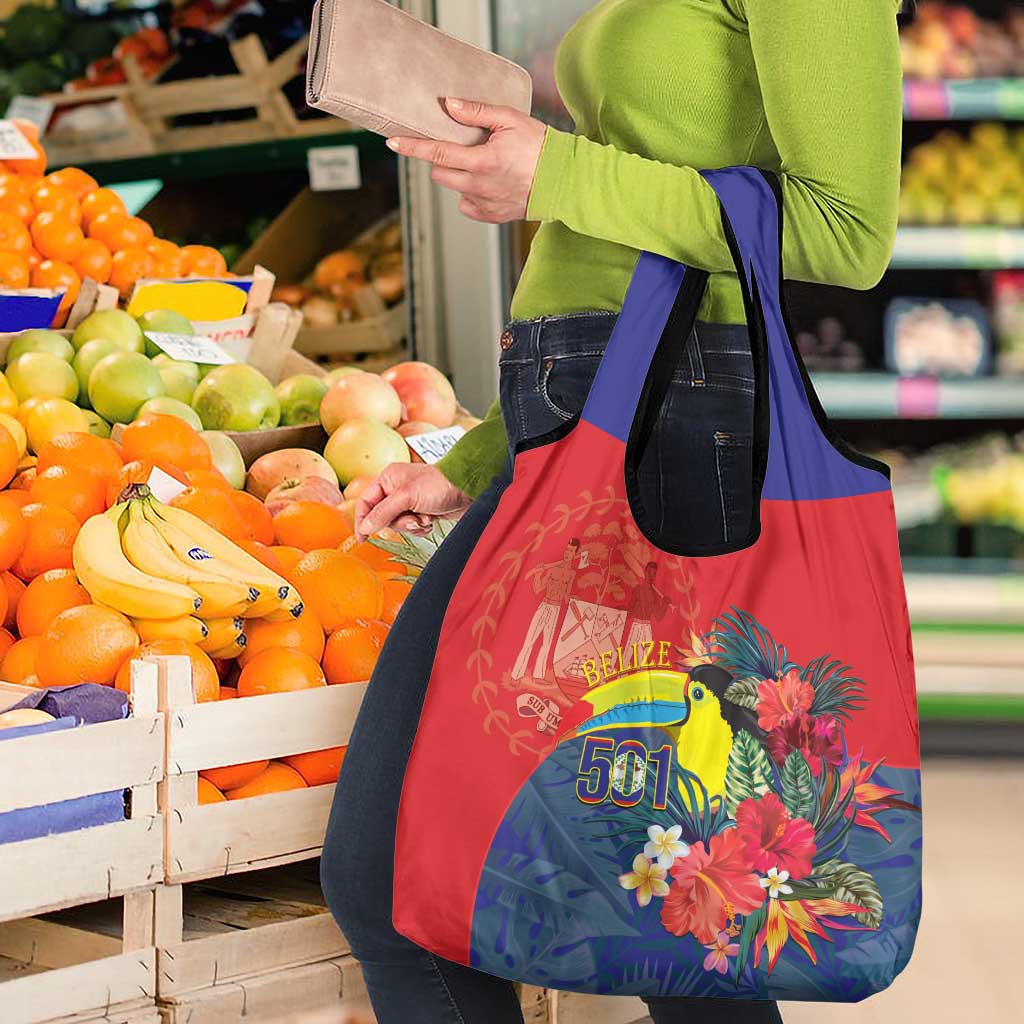Belize Independence Day Grocery Bag 501 Proud Keel Billed Toucan Tropical - Wonder Print Shop