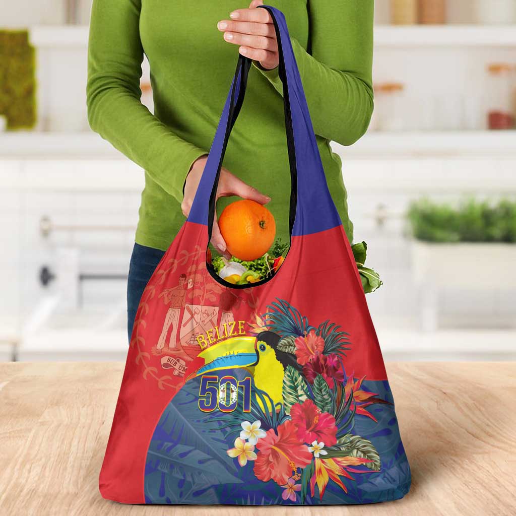 Belize Independence Day Grocery Bag 501 Proud Keel Billed Toucan Tropical - Wonder Print Shop