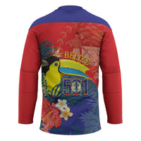 Belize Independence Day Hockey Jersey 501 Proud Keel Billed Toucan Tropical - Wonder Print Shop