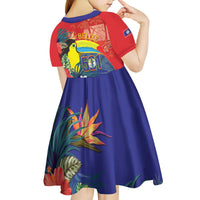 Belize Independence Day Kid Short Sleeve Dress 501 Proud Keel Billed Toucan Tropical - Wonder Print Shop