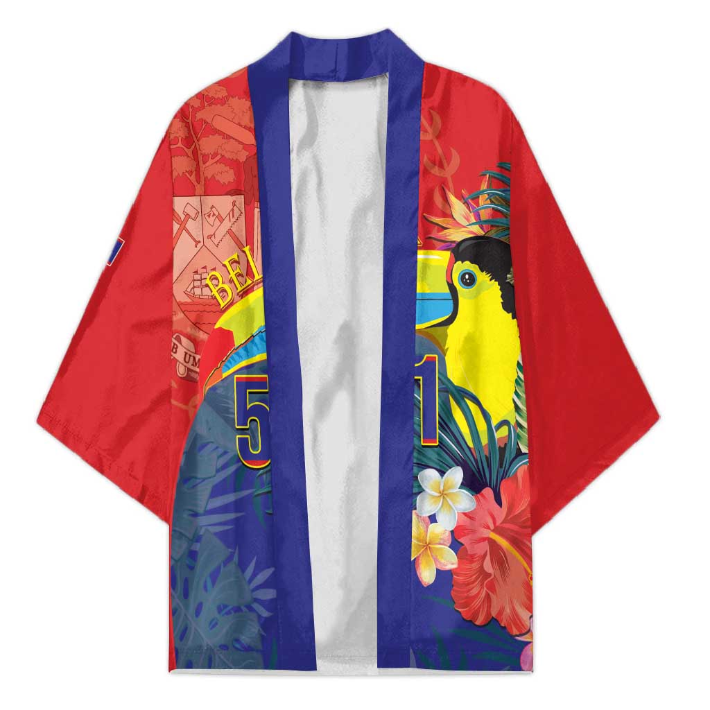 Belize Independence Day Kimono 501 Proud Keel Billed Toucan Tropical - Wonder Print Shop