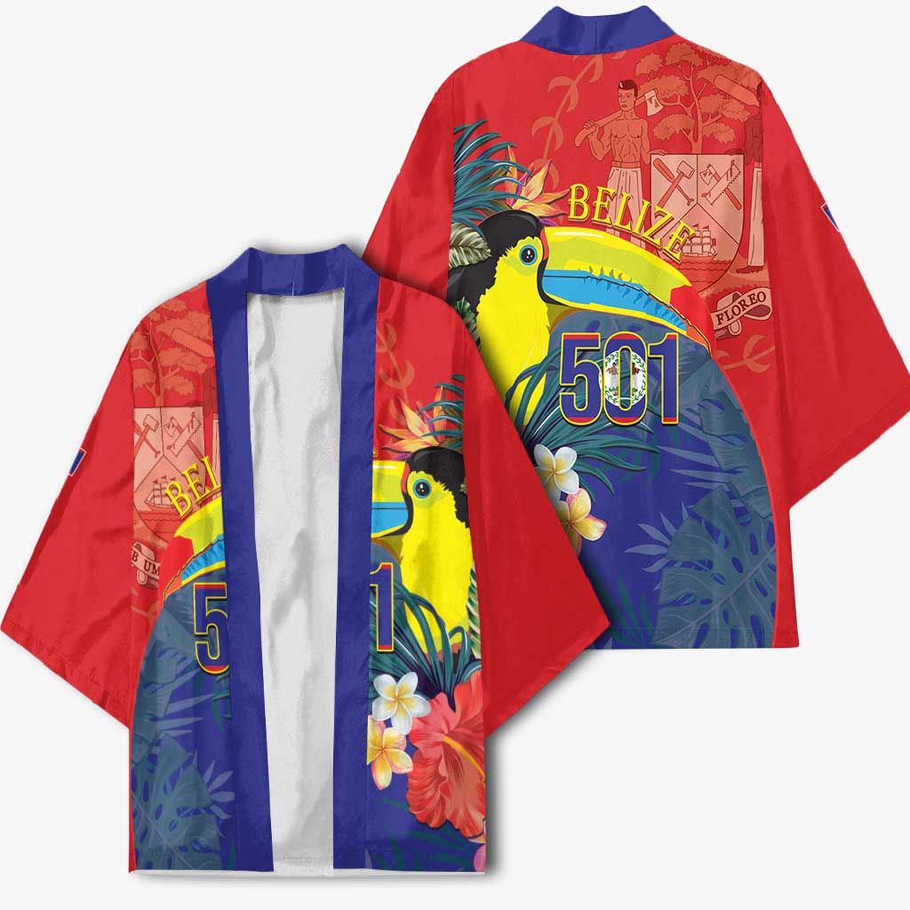 Belize Independence Day Kimono 501 Proud Keel Billed Toucan Tropical - Wonder Print Shop