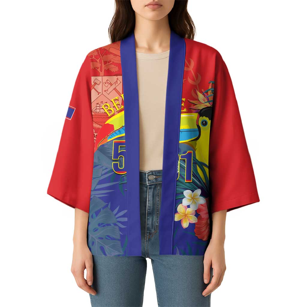 Belize Independence Day Kimono 501 Proud Keel Billed Toucan Tropical - Wonder Print Shop