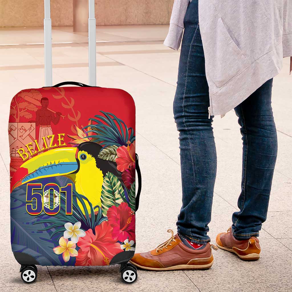 Belize Independence Day Luggage Cover 501 Proud Keel Billed Toucan Tropical - Wonder Print Shop